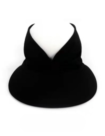 Fashion Black Anti-ultraviolet Hollow Top Big Brim Hat