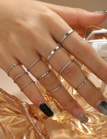Fashion Silver Alloy Ring Set