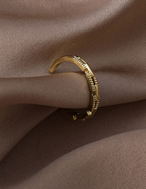 Fashion A Chain Clause Micro-set Zircon Chain Mesh Ring