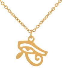 Fashion Gold Titanium Steel Geometric Pendant Necklace