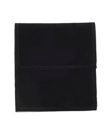 Fashion Black Dust-proof Velvet Bag With Flap