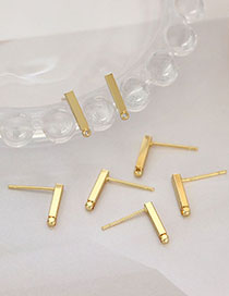 Fashion Short Vertical Pendant Gold Plated Copper Bar Earring Fittings