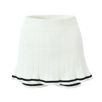 Fashion White Knitted Lace Culottes Skirt
