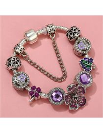 Fashion Twenty Three# Alloy Diamond Four-leaf Clover Multi-element Bracelet